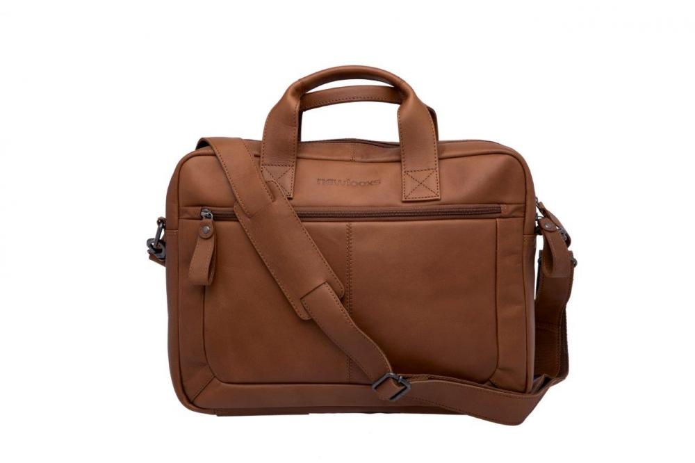 New Looxs Radtasche Luko Leather Cognac 15 Zoll - elegante Bike-Office-Tasche