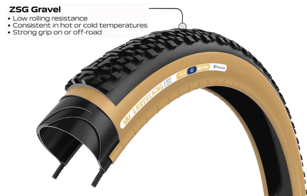 Panaracer GravelKing SK 35-622 schwarz TLR faltbar: Leichter, pannensicherer Gravel-Reifen mit ZSG-Gummimischung und TuffTex-Karkasse für optimale Traktion auf losem Untergrund