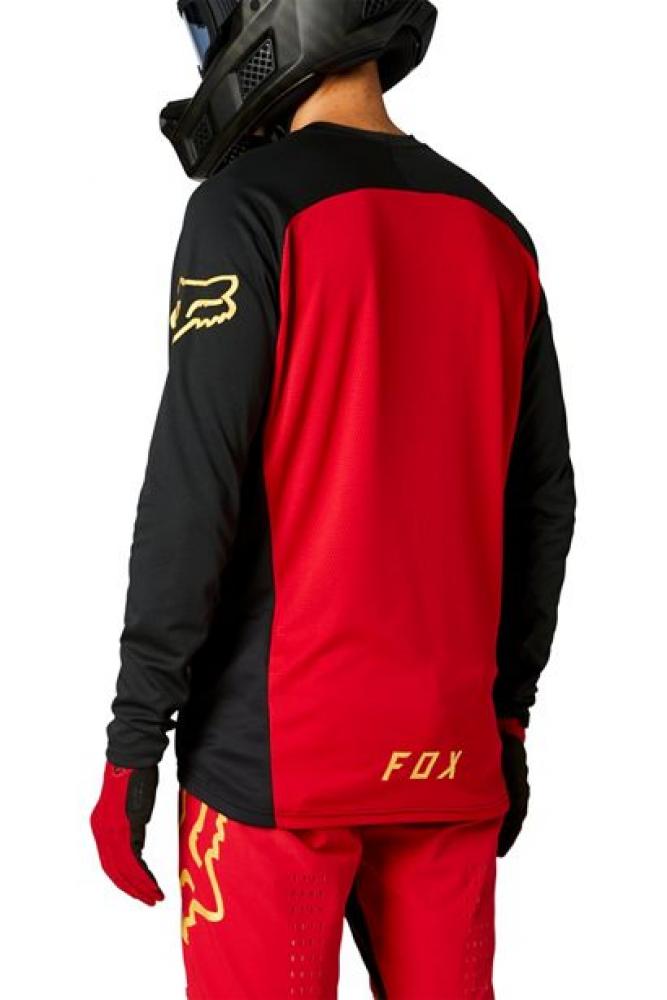 Fox Defend langärmliges Jersey chili red Größe M