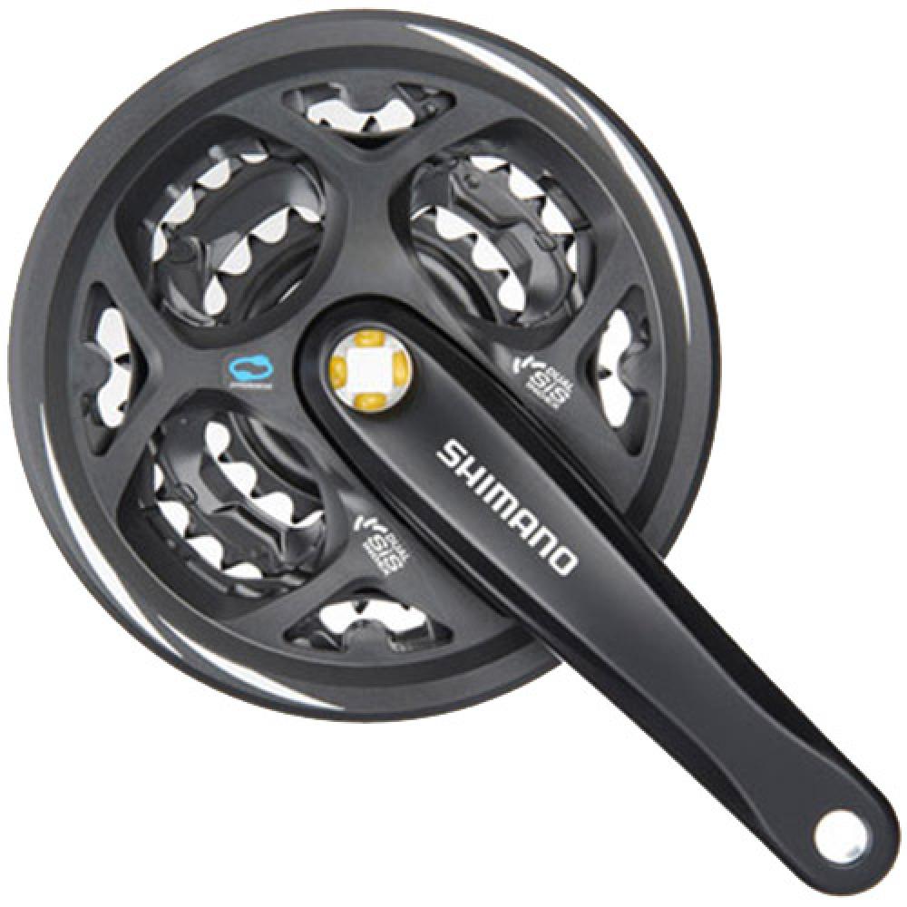 Shimano Altus FC-M311 Kurbelgarnitur 7/8-fach, 42-32-22 Zähne, 175 mm, schwarz.