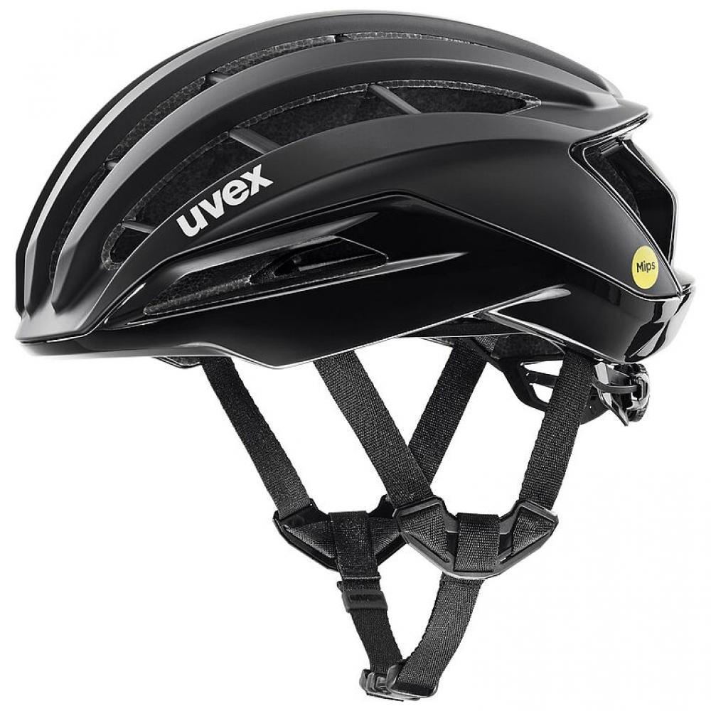 uvex surge aero MIPS Rennradhelm, black matt, 56-59cm, Aero-Cover, MIPS®-Air-Node, Inmould, Brillenhalterung, reflektierend, leicht, aerodynamisch