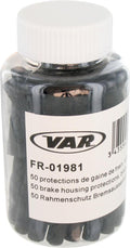 VAR 50 Stk. Rahmenschutz 5 mm Schwarz - zuverlässiger Schutz für Schaltzüge und Rahmen