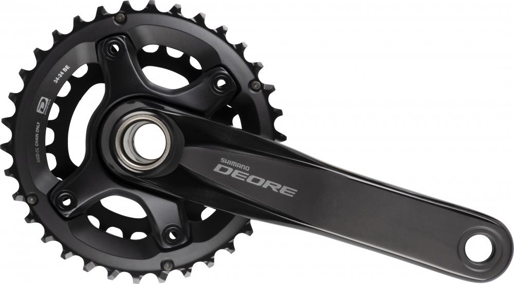SHIMANO Kurbelgarnitur DEORE FC-M6000 Kurbelgarnitur - 10-fach, 175 mm, 34-24 Zähne, 24 Zähne