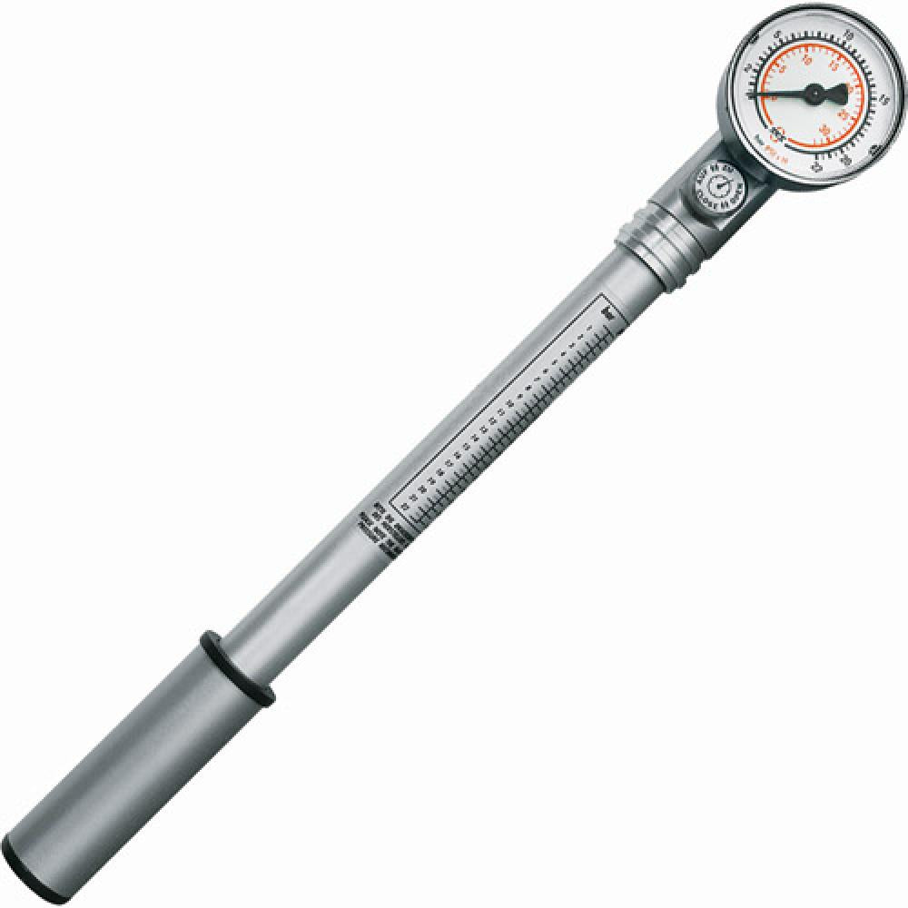 SKS Pumpe USP Profi-Dämpferpumpe aus Aluminium mit Präzisionsmanometer - T-Griff Druckablassschraube bis 22 bar für Auto-/Schraderventile
