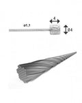 XLC Schaltinnenzug Ø1,1 mit Ø4x4mm Nippel und Drahtseil-Struktur für Fahrräder.
