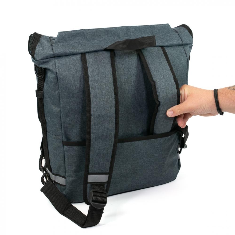 Haberland Bike-Rucksack Sporty anthrazit/reflex - vielseitiger Fahrradrucksack mit Regenschutz