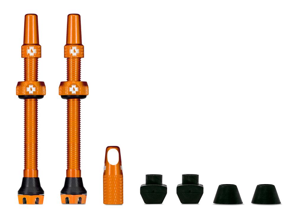 Muc Off Tubeless Valve Kit V2 Universal for MTB & Road orange 60