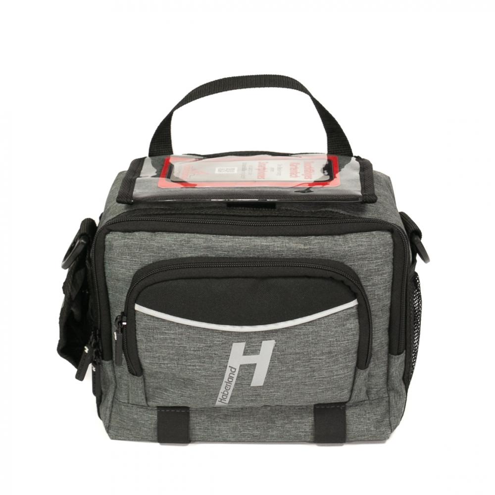 Haberland Lenkertasche 6l Bottle grau - praktische Fahrrad-Lenkerbag mit KLICKfix