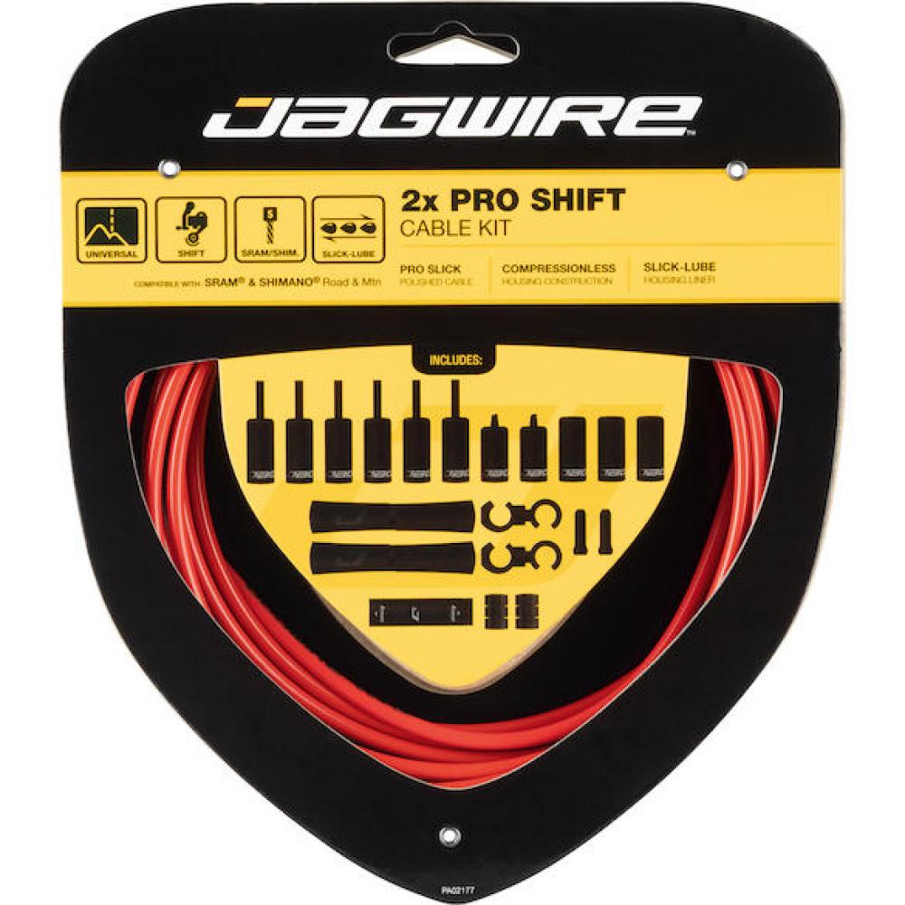 Jagwire Schaltzugset Road & Mountain Pro Universal Rot - präzise Schaltperformance
