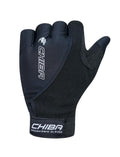 CHIBA Argon II - Radhandschuhe für Rollstuhlfahrende, Gelpolster, atmungsaktiv, schwarz, Gr. M