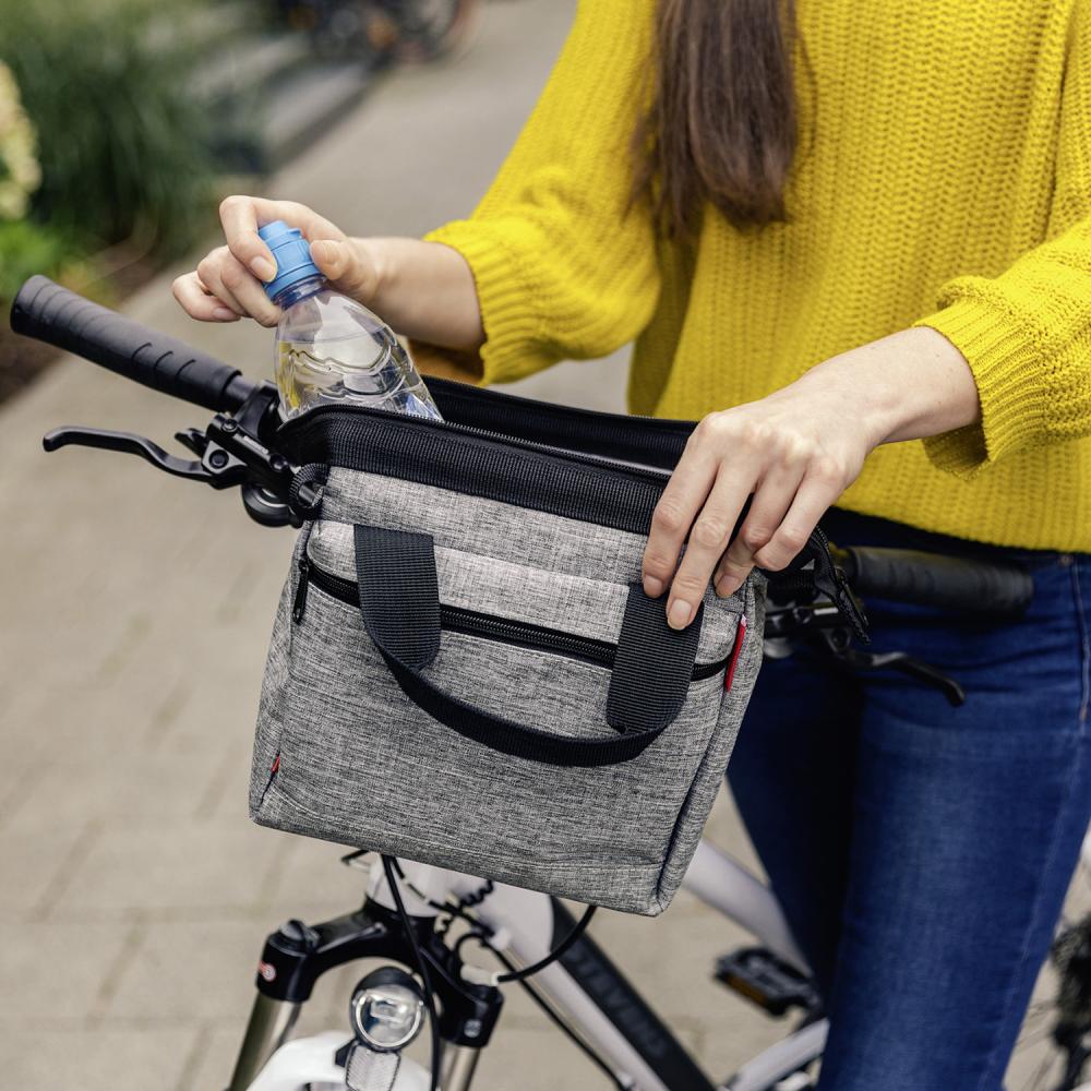 KLICKfix Lenkertasche Roomy twist silver Größe 24x22x13cm 4 ltr.