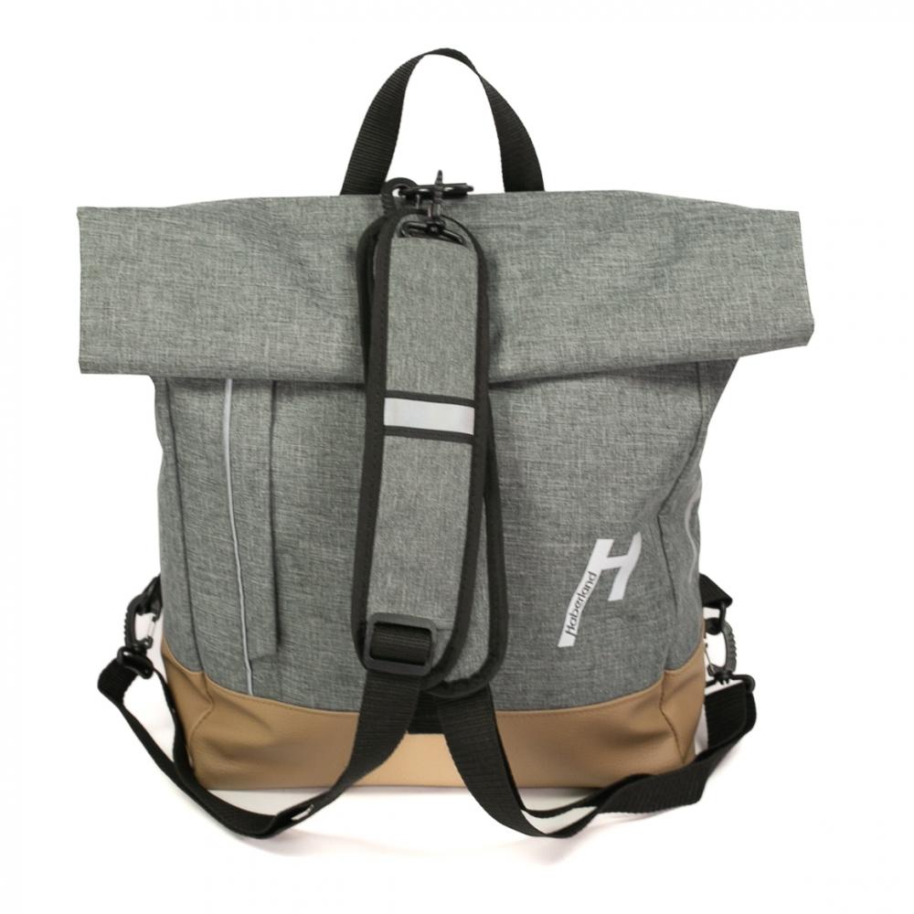Haberland Bike-Rucksack Keep Rollin' grau - vielseitige Gepäckträger-Tasche & Rucksack
