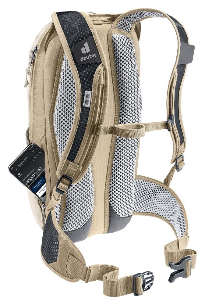 Deuter Race 8 Fahrradrucksack Alu-Greystone - Leichter & stabiler Rucksack mit Airstripes