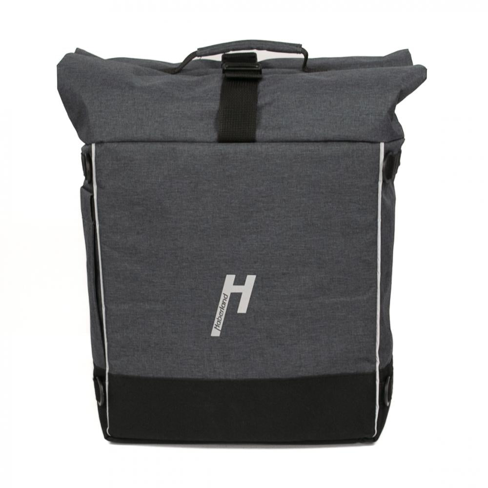 Haberland Rucksack-Doppeltasche Double Loader anthrazit - flexible Gepäckträger- und Rucksacklösung