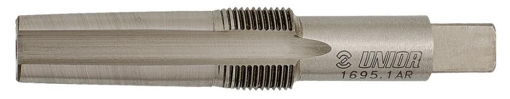 Grauer Unior Pedalhülsengewindebohrer 1695.1AR, rechts, 5/8"x24 TPI, hochlegierter Stahl für Pedalreparatur.