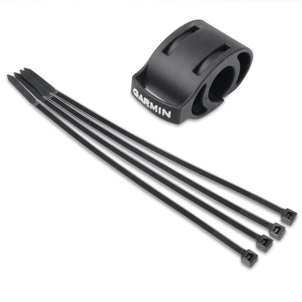 Garmin Lenkerhalterung universal schwarz mit Kabelbindern für Fahrradcomputer.