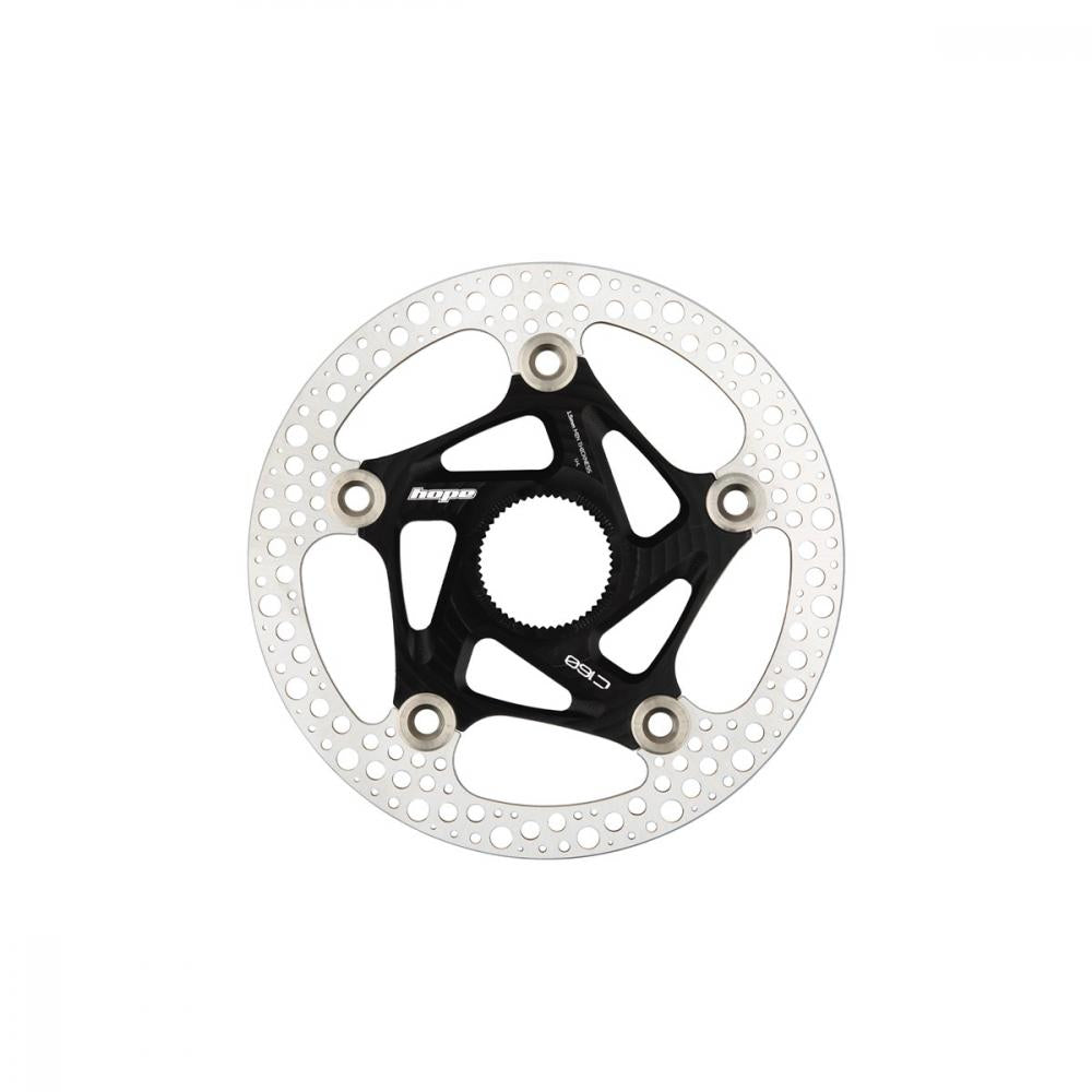 Hope RX Centrelock Floating Bremsscheibe 160 mm - schwarz, Rennrad Gravel, zweiteilig, Edelstahl, Alu-Spider