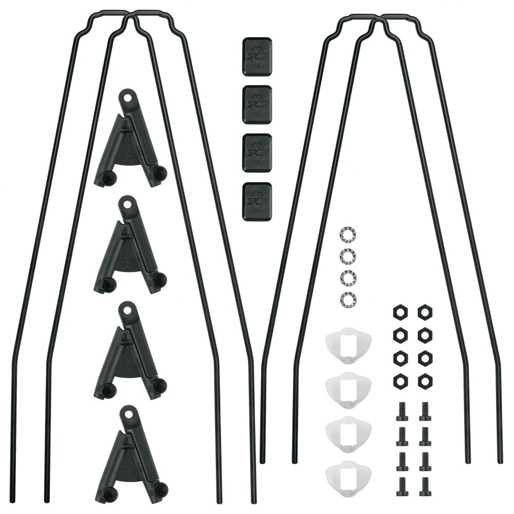 SKS Bluemels Style 46 Ersatzstreben Set für 28\" Schutzbleche, inklusive ESC-V-Adapter, zwei 325 mm und zwei 365 mm Streben, robust, langlebig, einfache Montage für zuverlässigen Spritzschutz
