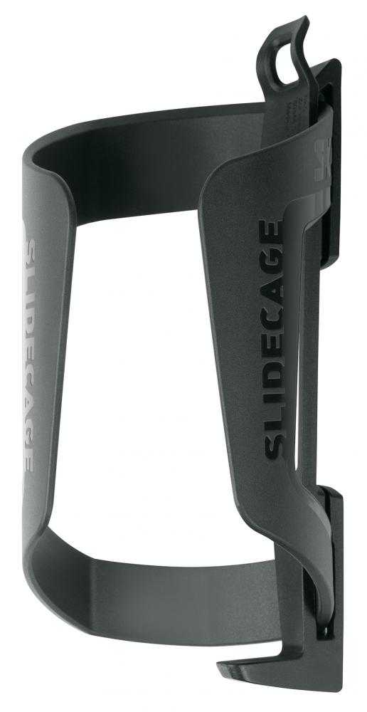 SKS Slidecage Flaschenhalter schwarz aus robustem Kunststoff, seitliche/frontale Entnahme, ideal für MTB und Trekkingräder.