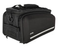 Zefal Z Traveler 80 Gepäckträgertasche, schwarz, erweiterbar 8-32L, mit Seitentaschen und Velcro-Befestigung.