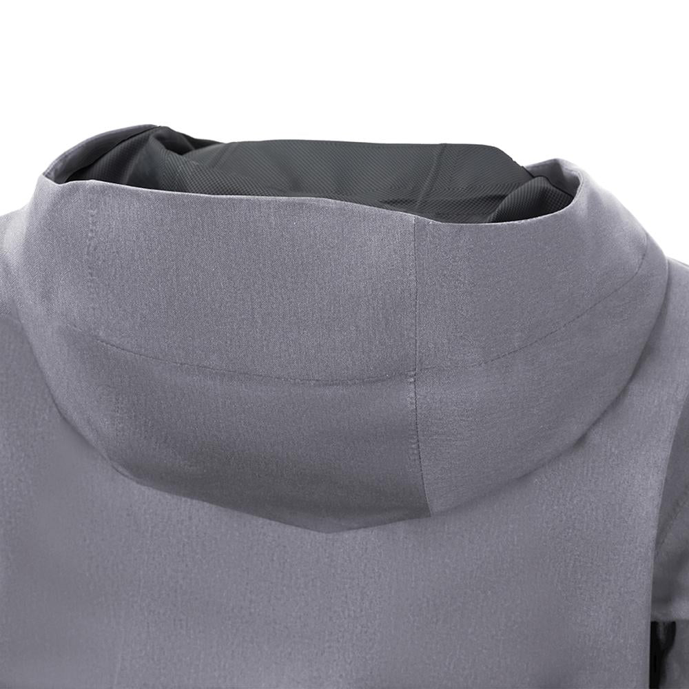CHIBA Rainjacket Damen - wasserdicht, winddicht, atmungsaktiv, hellgrau, Gr. L