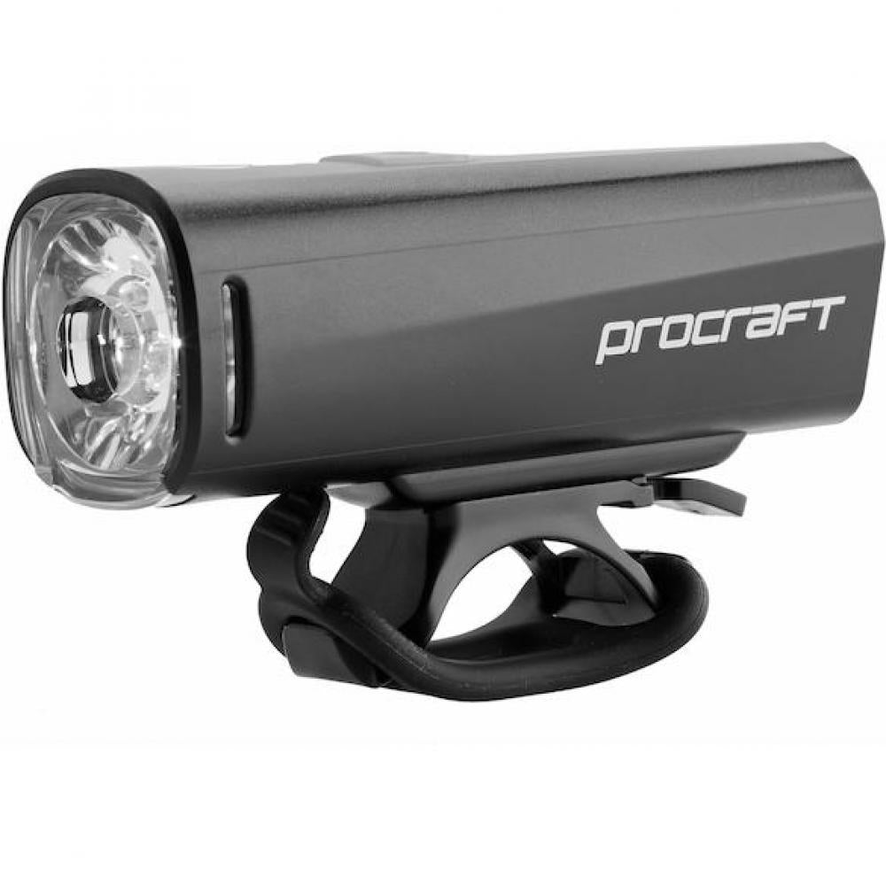 Procraft Frontlicht Allround Advanced StVZO 50 Lux Schwarz - starke Fahrradbeleuchtung