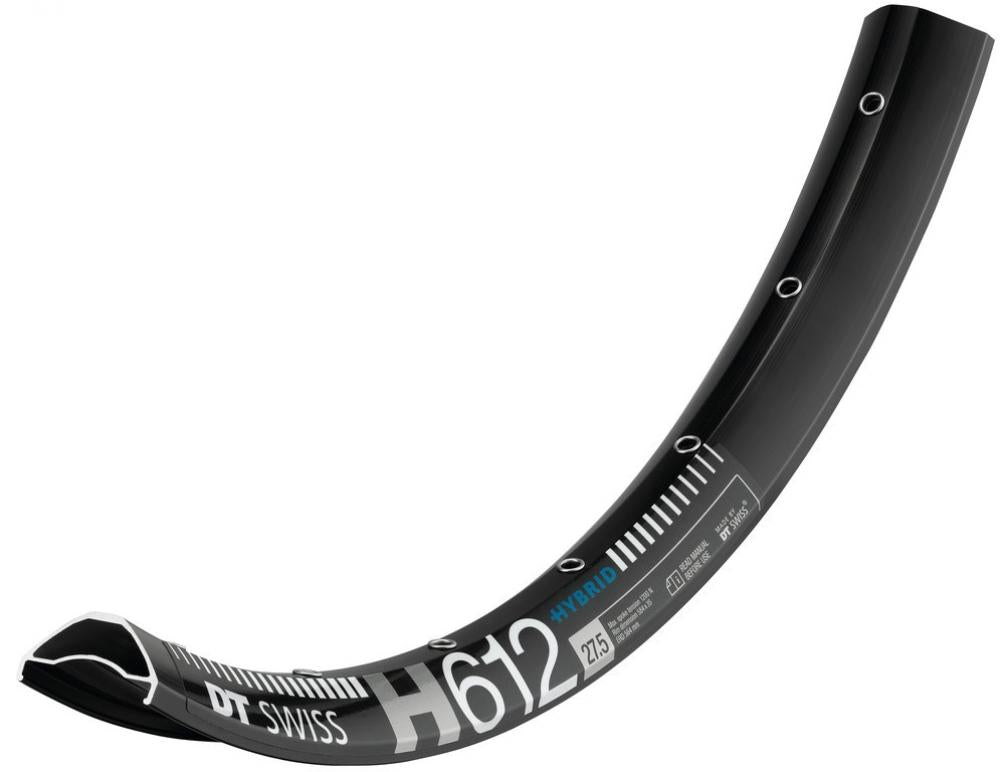 DT Swiss Felge HYBRID H 612 27,5" 28 Loch Schwarz - robuste E-MTB-Felge für Plus-Reifen