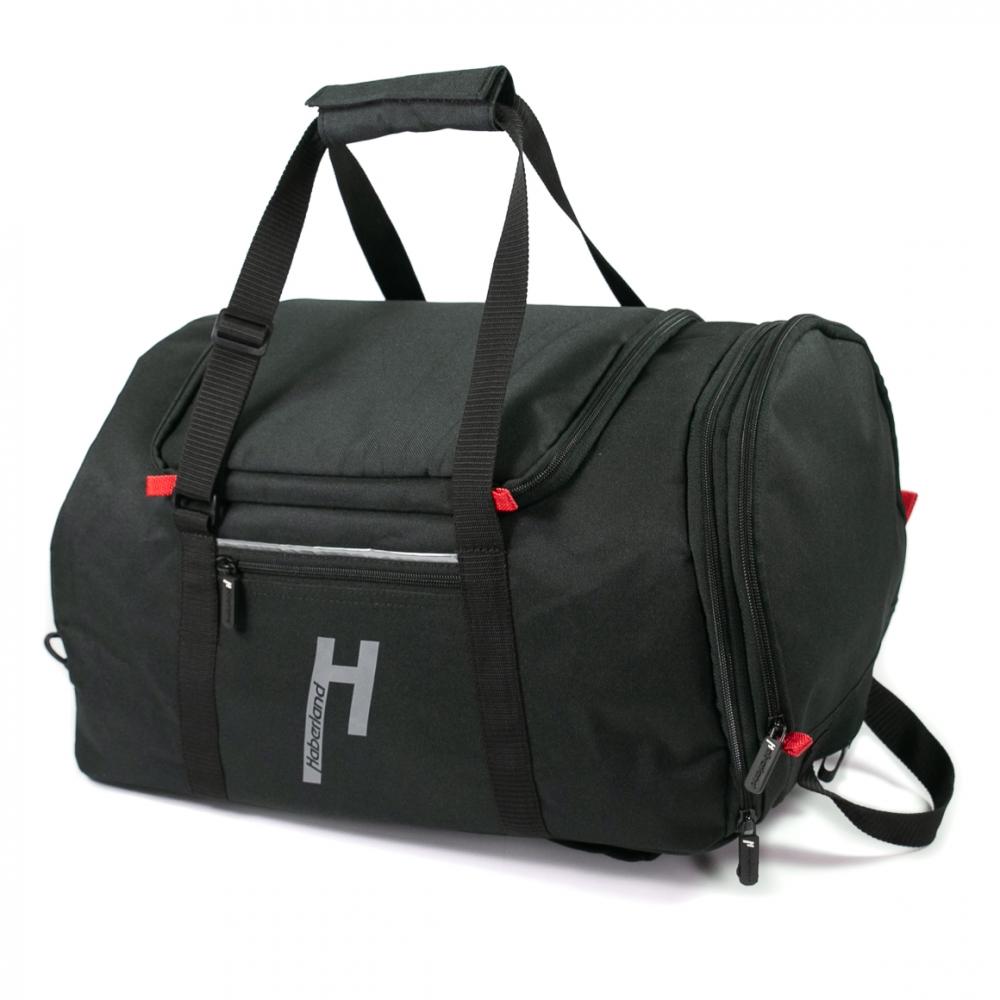 Haberland Sport-/Einzeltasche TranSPORTer schwarz - vielseitige Fahrradtasche mit Rucksackfunktion