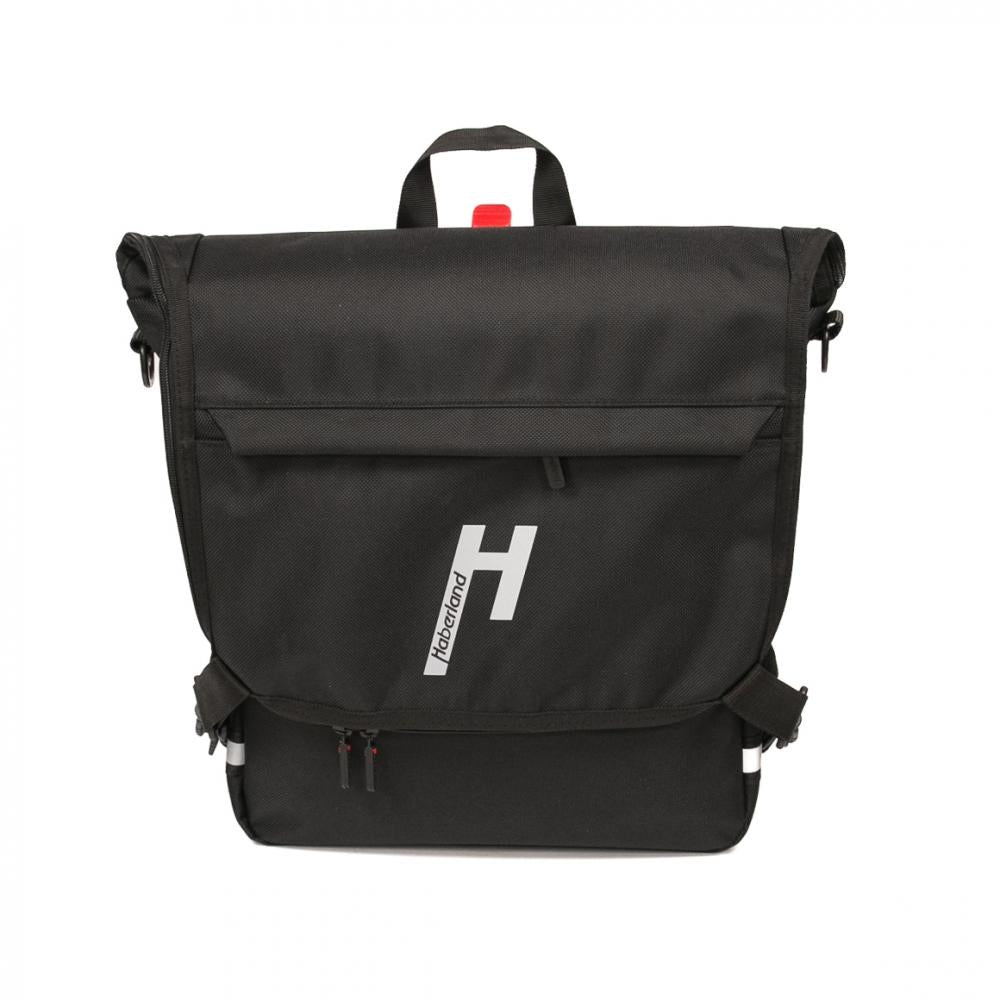 Haberland Bike-Rucksack Sporty schwarz/reflex - vielseitiger Fahrradrucksack mit Regenschutz