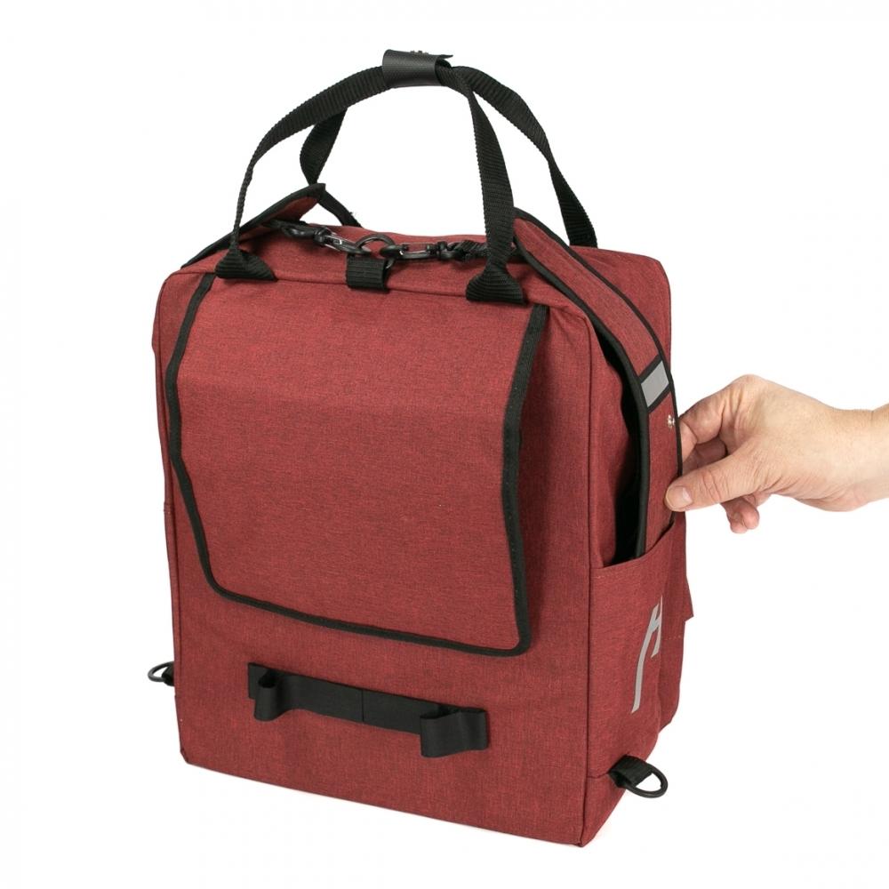 Haberland Bike-Rucksack More Than School schwarz/rot - smarter Schul- & Alltagsbegleiter