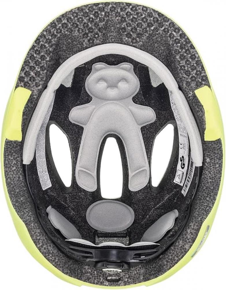 uvex Oyo Kinder-Helm neon yellow-moss green 50-54 cm - Inmould-Technologie, uvex xTRA Shield, KID PROtect Pad, IAS-System, 10 Belüftungen, optional LED