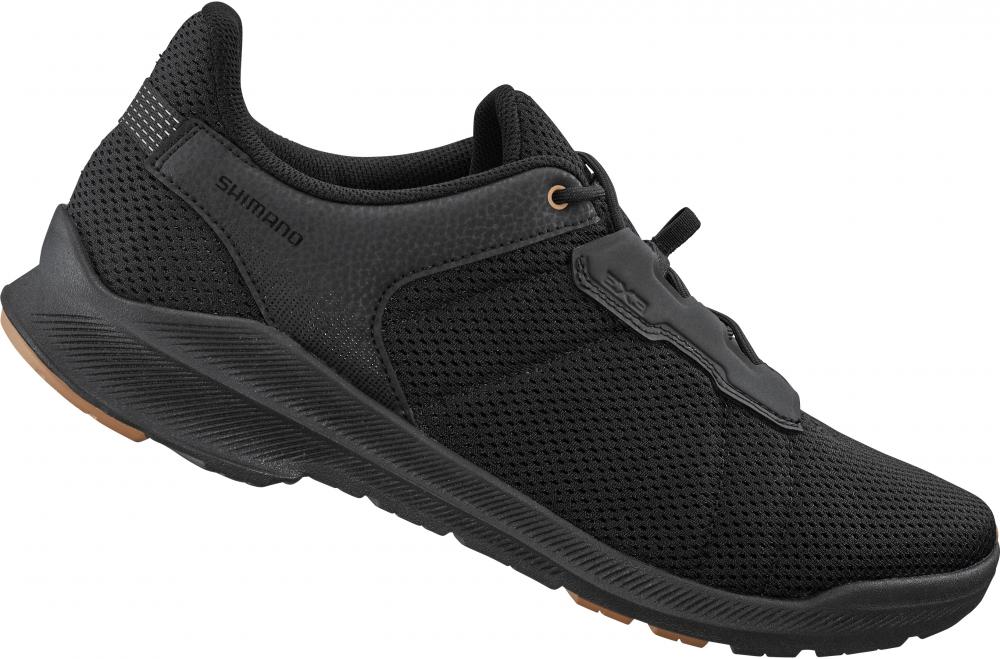 SHIMANO Fahrradschuhe EX300 Herren/Damen Touring SPD - Größe 45, Schwarz