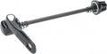 SHIMANO Schnellspanner 133 mm WH-R501-F für Fahrrad. Schwarzer Hebel mit SHIMANO CLOSE Aufschrift.