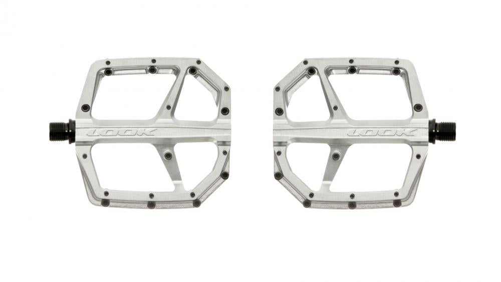 Look Trail ROC Plus Pedale silver - MTB Plattformpedale, Aluminium Gehäuse, rutschfeste Pins, CrMo Achse, langlebige Lager, stylisches Design