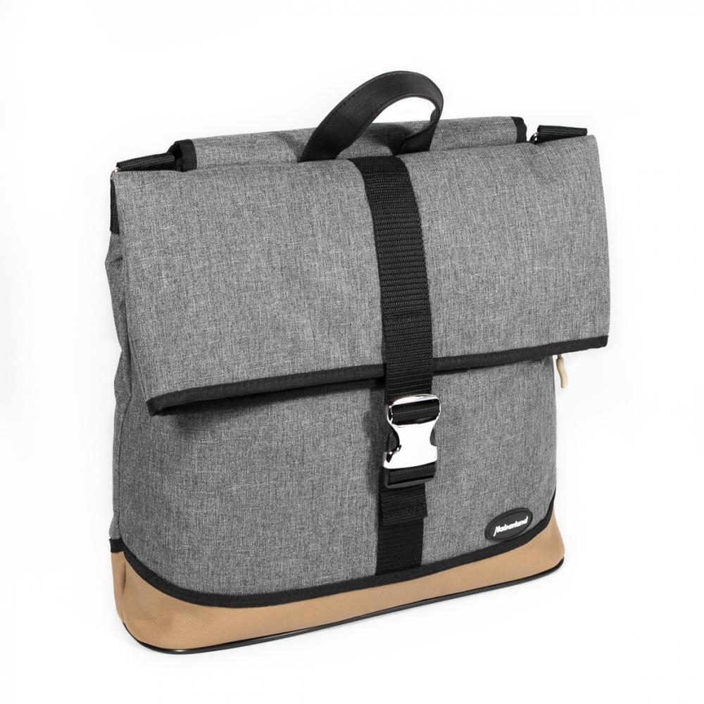 Haberland Einzeltasche Melan I grau - praktische Fahrradtasche mit Kompaktschiene