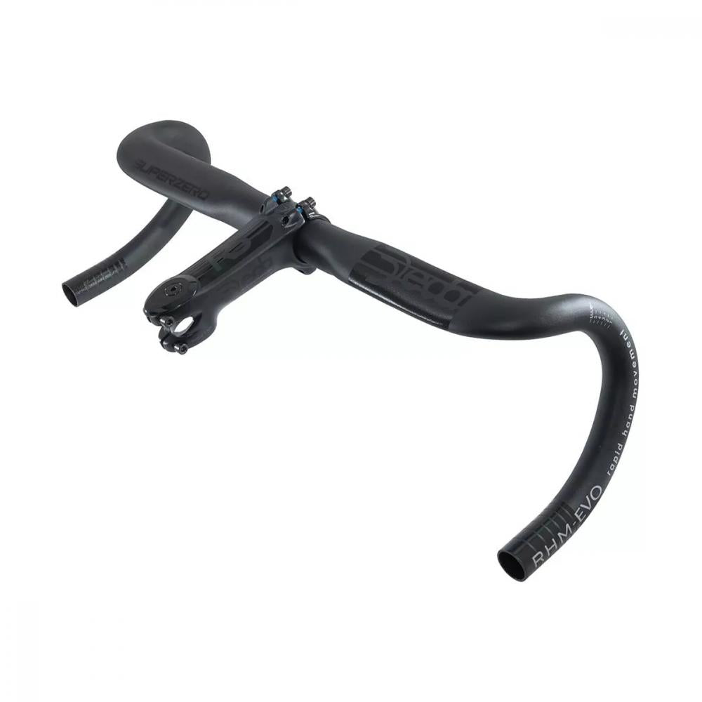 Deda Elementi Lenker Superzero Gravel DCR Alu 46 Zentimeter polish on black - Gravellenker aus 7050 Aluminium, 16 Grad Flare, DCR Kabelführung, RHM-EVO Form, Reach 75 Millimeter, Drop 120 Millimeter