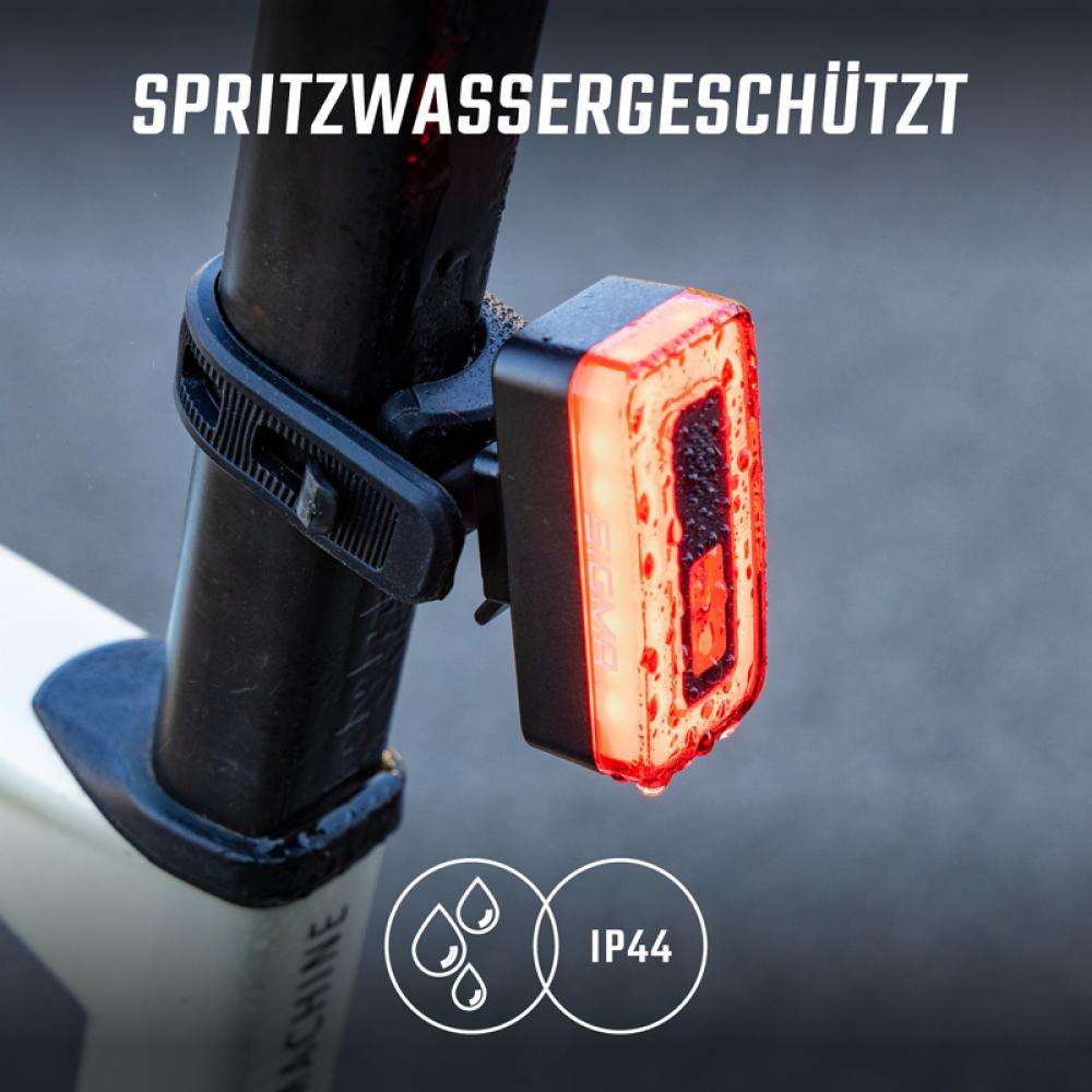 HIRO Sigma Licht HIRO 70 Akku-Rücklicht Schwarz - USB-C - Bremslicht 500m Sichtweite