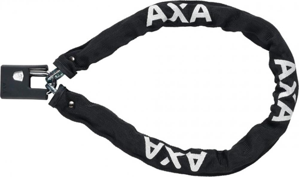Axa Fahrrad Kettenschloss Clinch CH105 Plus, schwarz, 105 cm lang, 7,5 mm stark.