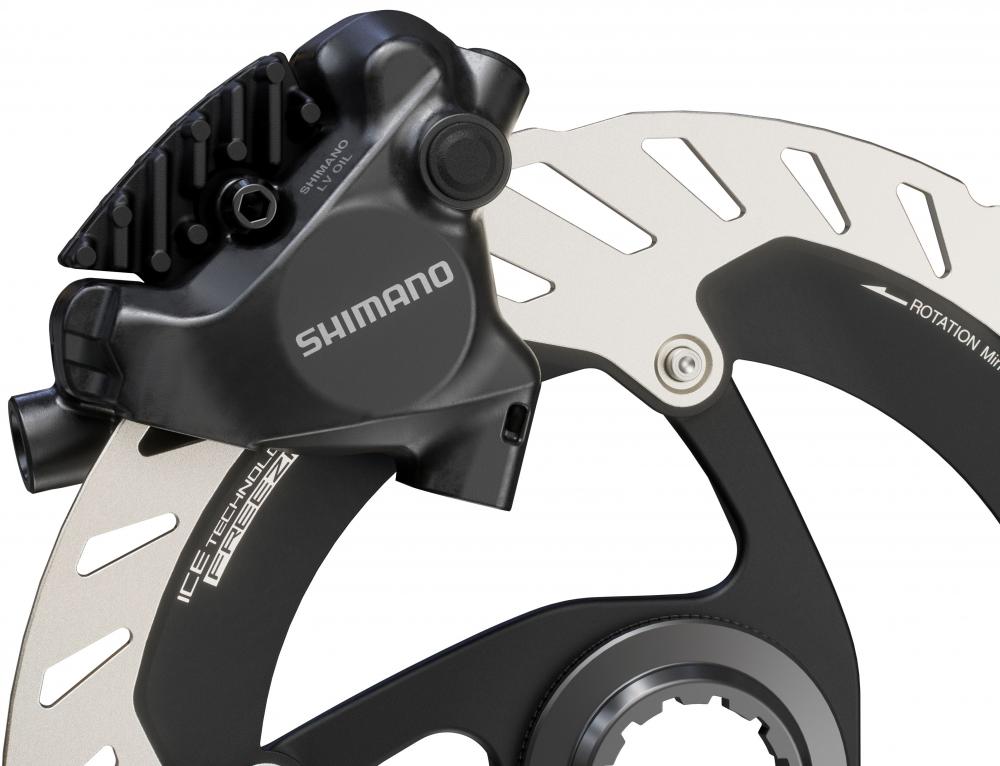 SHIMANO Bremssattel SHIMANO BR-MT805 FlatMount - hydraulischer Scheibenbrems-Sattel für Flat-Mount-Rahmen