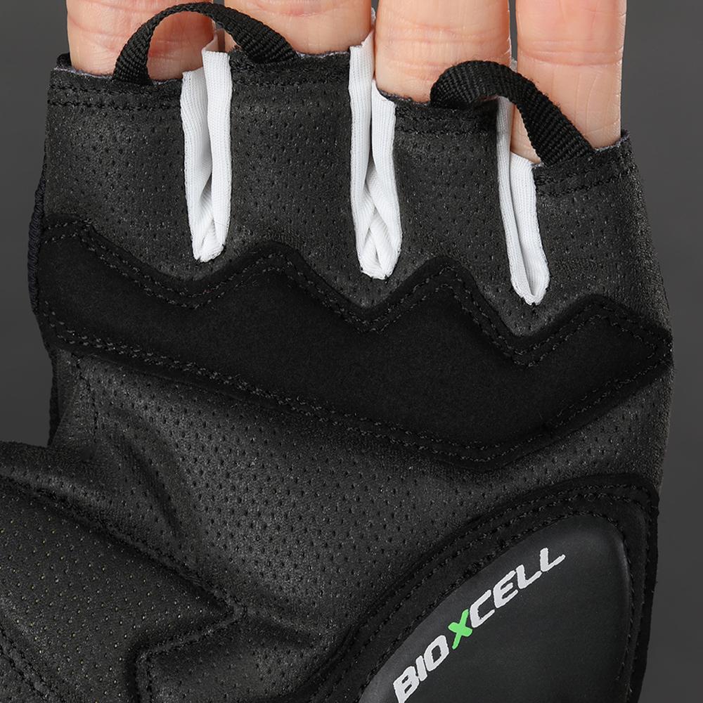 CHIBA BioXCell Lady - Damen Radhandschuhe schwarz, Größe M, gepolstert