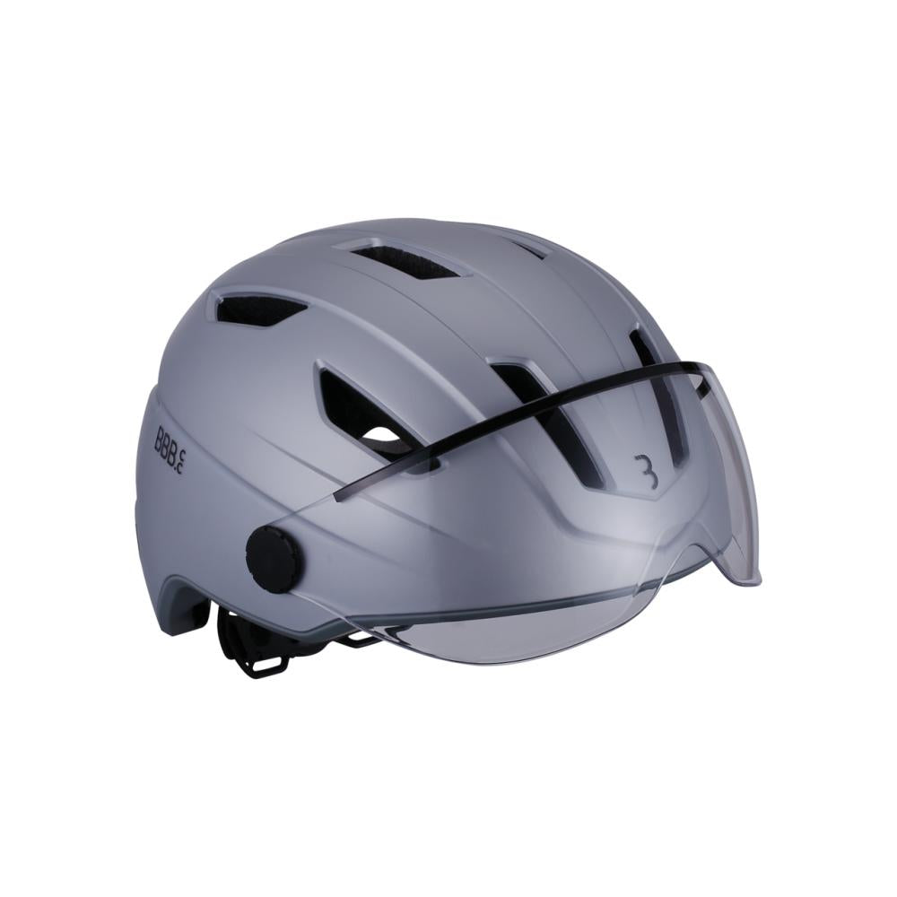 BBB Cycling Helm Move Faceshield L matt grau - sicherer E-Bike- & Speed-Pedelec-Helm