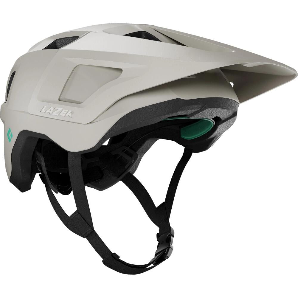 LAZER Lupo KinetiCore MTB Helm - matt weiß - sicherer Trail-Helm mit starker Belüftung