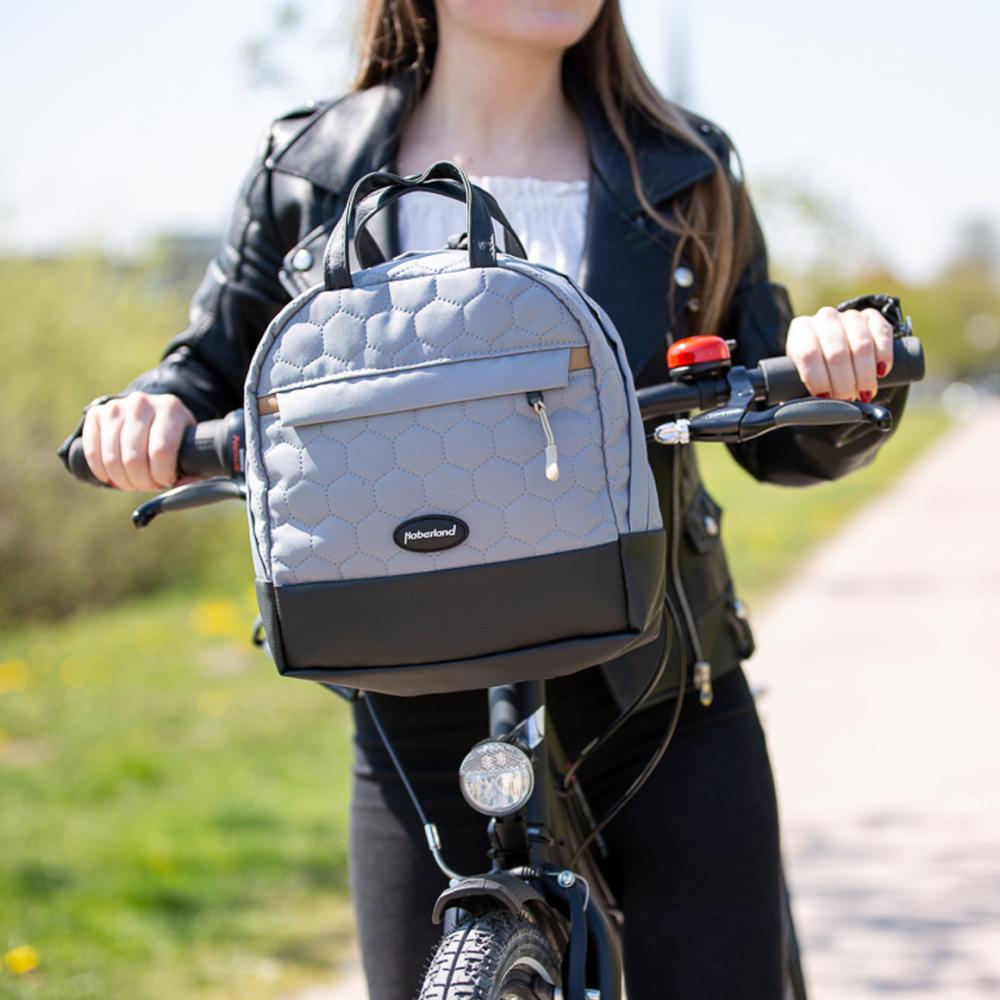 Rucksack-Lenkertasche Haberland Bella L - vielseitige Lenkertasche mit Rucksackfunktion