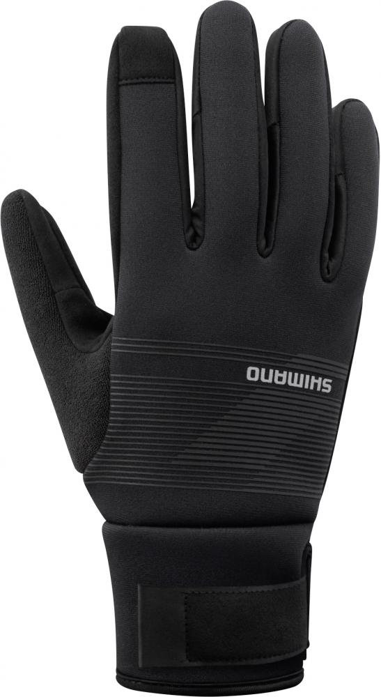 SHIMANO WINDBREAK Thermal Gloves Black XXL - winddichte Fahrrad-Winterhandschuhe für maximale Kontrolle