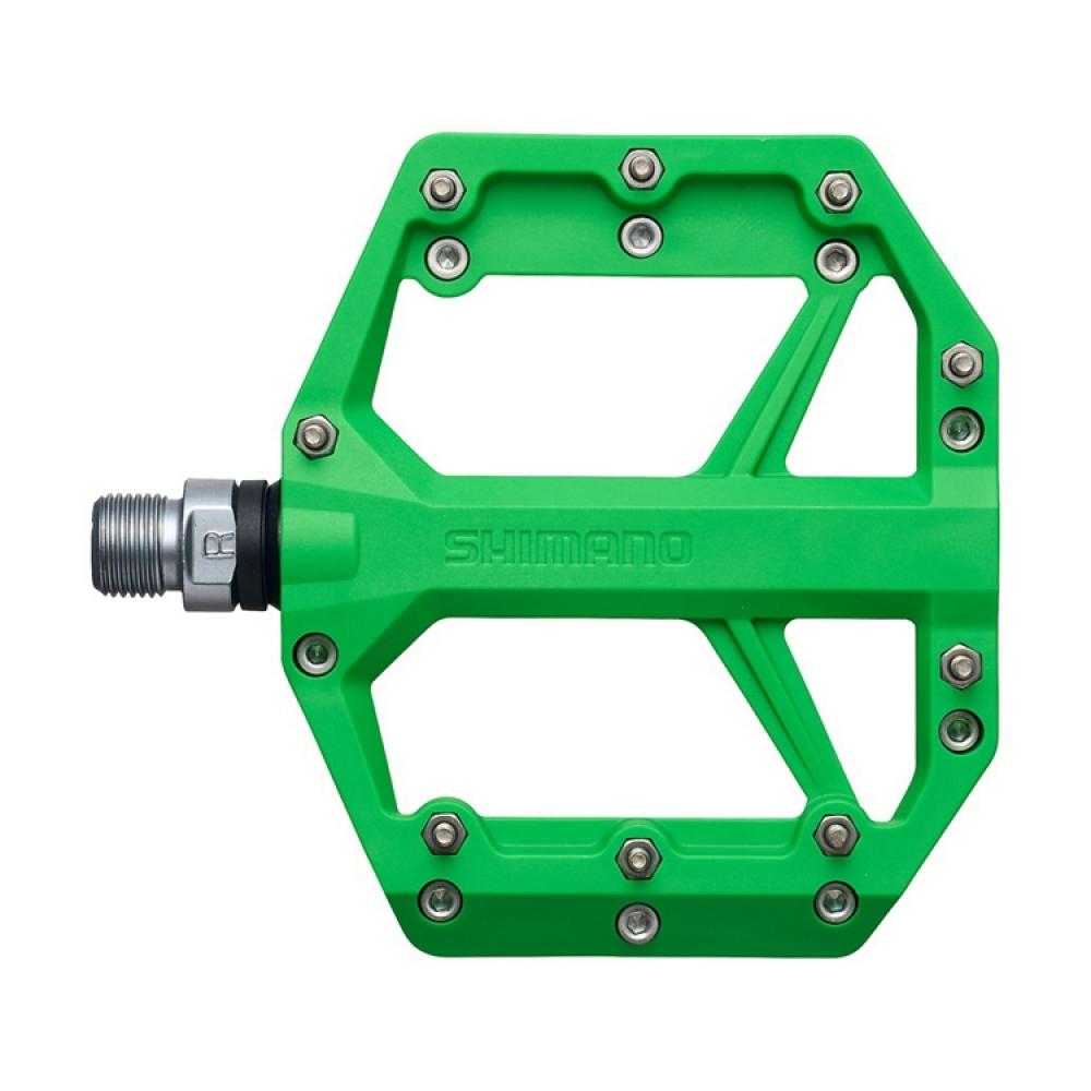SHIMANO Pedal PD-GR400 Grün Flat Pedal - Trail Flatpedal, Grün