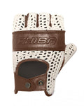CHIBA Pure Nature - Fahrradhandschuhe beige/braun, S, Retro, Naturmaterialien