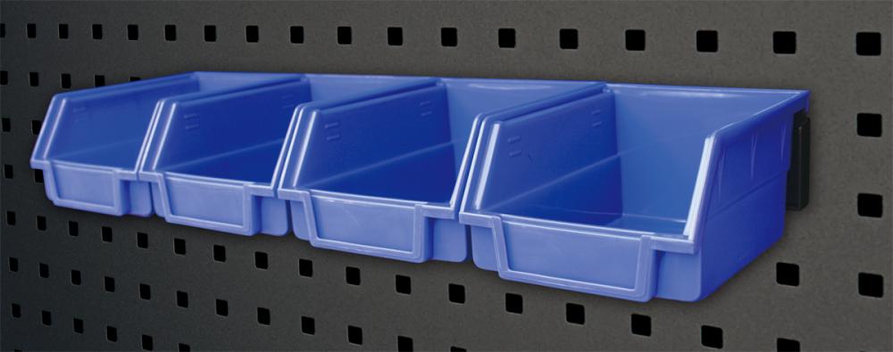 VAR Kleinteilekisten MO-52070 4 Stück 140 x 105 x 75 mm - ordentliche Kleinteile-Aufbewahrung