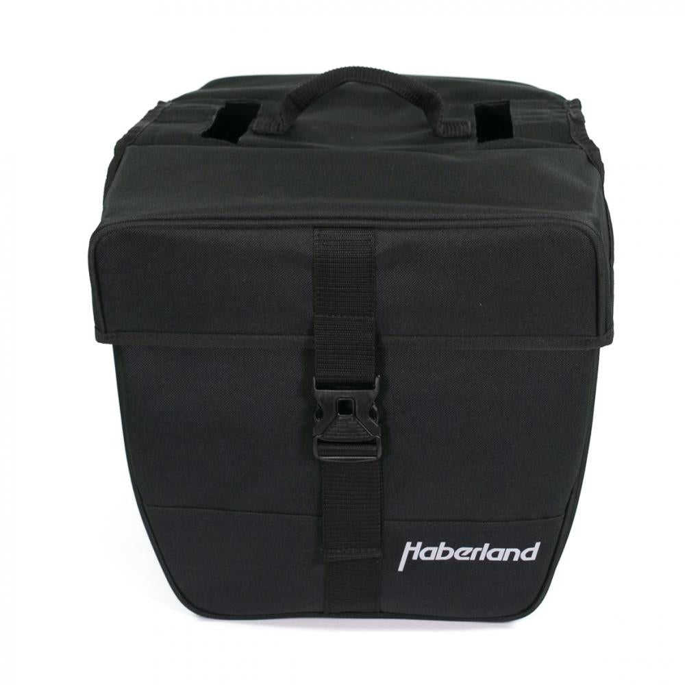 Haberland Doppeltasche 25l Einsteiger schwarz - praktische Gepäckträgertasche für Alltag und Tour