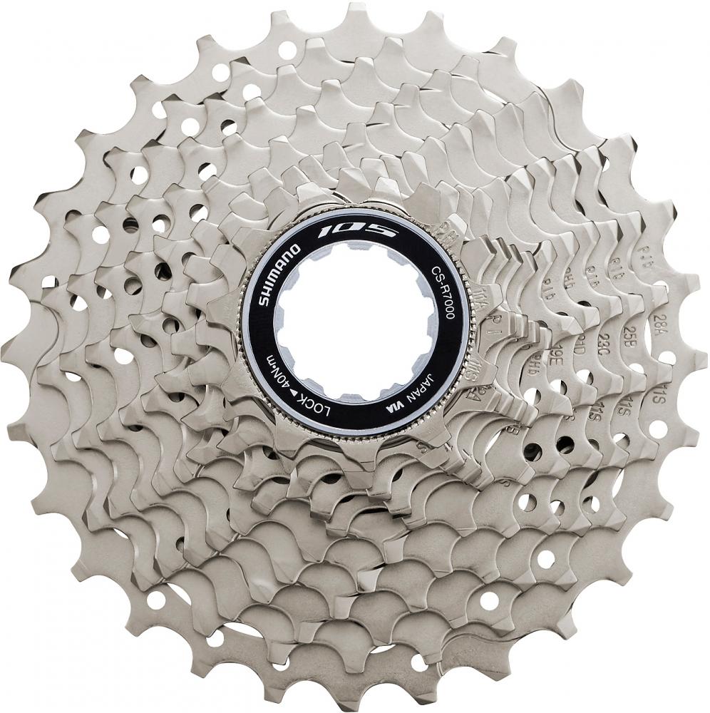 SHIMANO 105 CS-R7000 11-fach Kassette 11-28 Zähne für Rennräder, silberfarben
