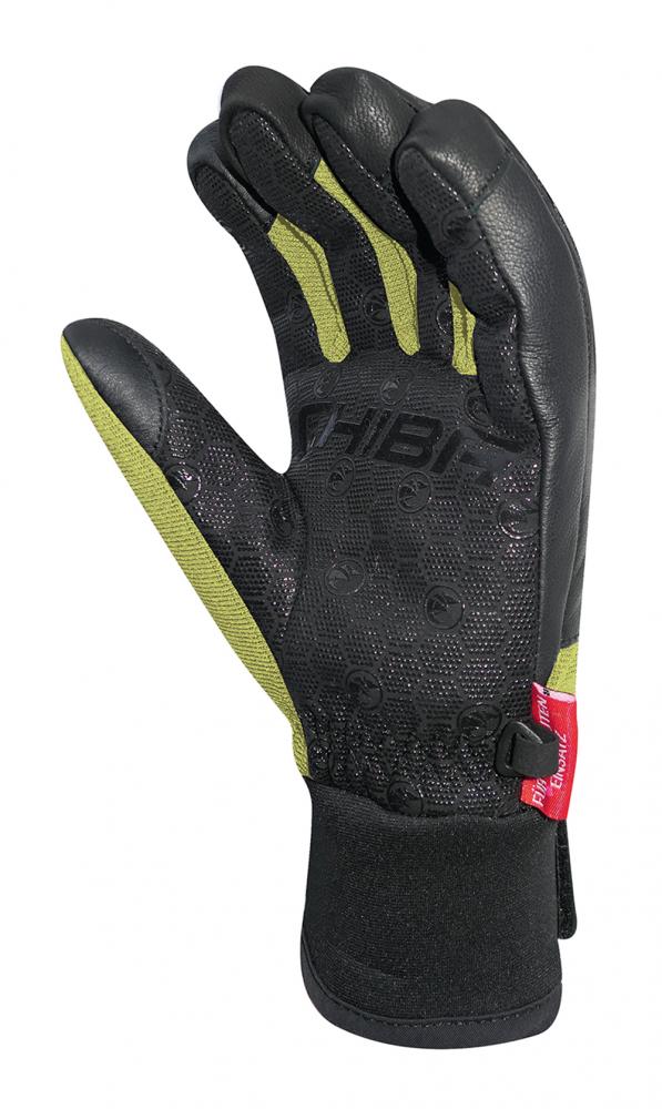 CHIBA Sport Pro - wasserdichte Radhandschuhe sz/neongel, Größe 7,5